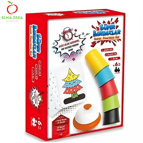 Süper Bardaklar Hızlı Neşeli Pratik Bardaklar Akıl Zeka Mantık Oyunu Ea Oyuncak