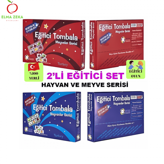 Tombala - Hayvanlar Serisi ve Meyve Serisi - 2'li Set