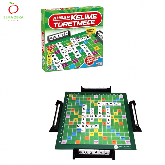 hşap Kelime Türetme Oyunu Ahşap Kelime Türetmece (EBAT: 29 CM X 29 CM)