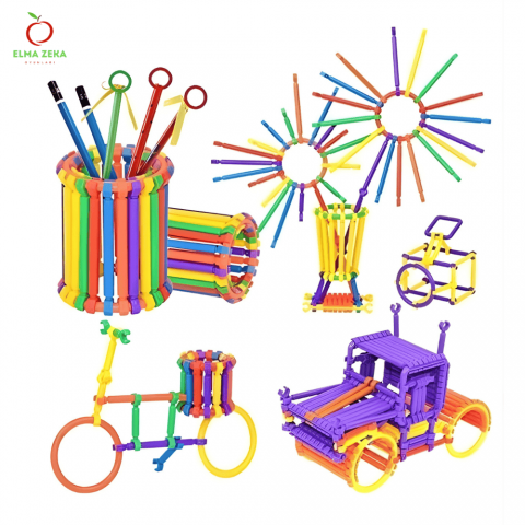 Aerobic Çubuklar Oyunu 230+parça Aerobic Sticks Eğitici Ve Eğlenceli Lego Oyunu